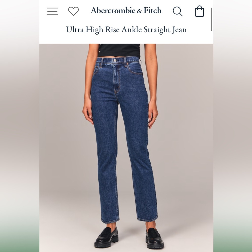 Abercrombie & Fitch sz 2S Ankle straight ultra high rise Jeans size 26 short